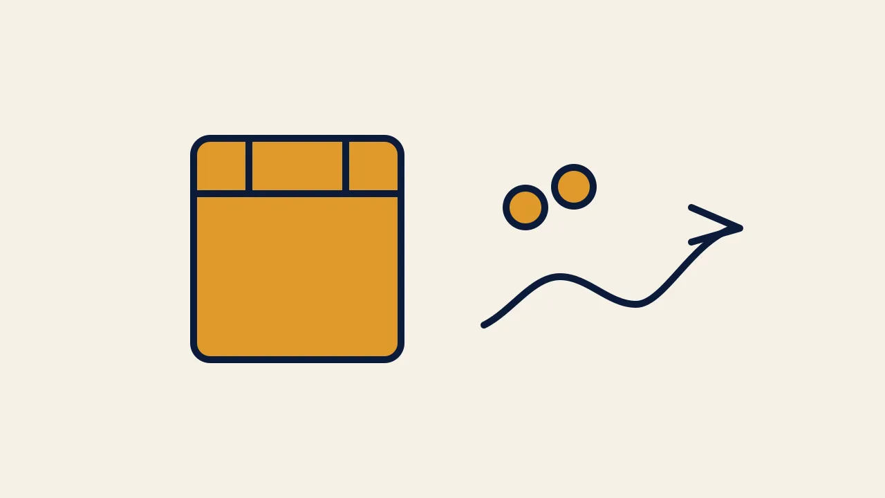 Illustration of a calendar beside a line of cash moving forward