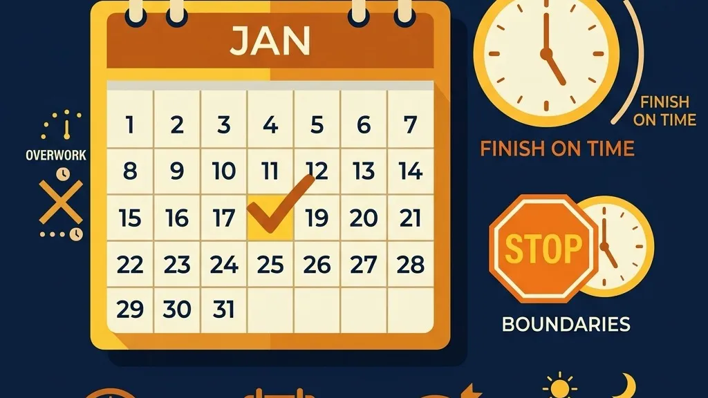 Calendar and clock representing strict freelance time management